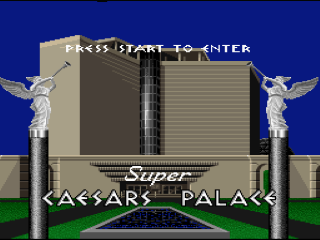 Super Caesar's Palace title screen for Super Nintendo